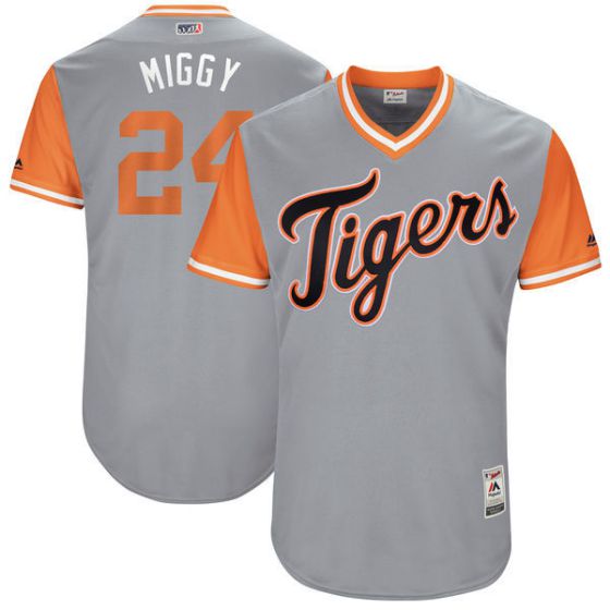 Men Detroit Tigers 24 Miggy Grey New Rush Limited MLB Jerseys